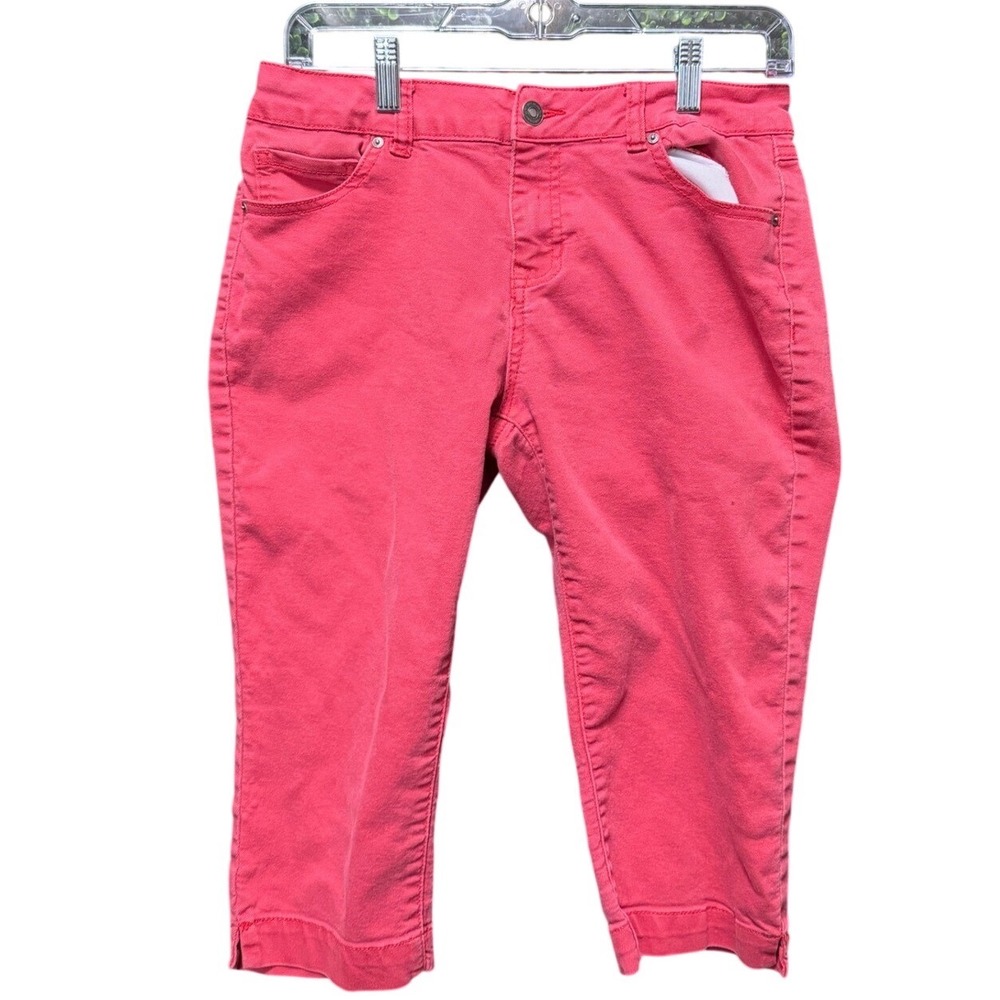 Artisan NY Capris‎ Coral Pink Cropped Pants Women Size 10